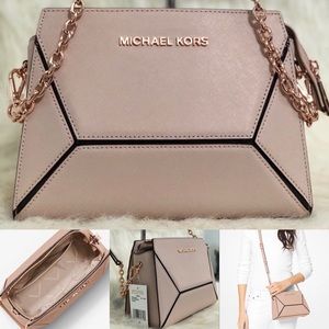 MICHAEL KORS Prism Med Soft Pink Crossbody Bag NWT